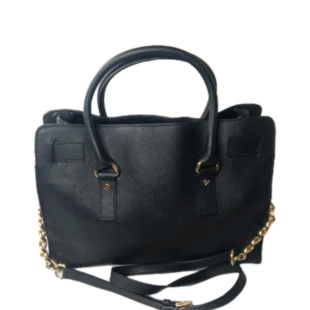 Michael Kors black Saffiano Leather Hamilton East West Studio Handbag Tote - Picture 7 of 12